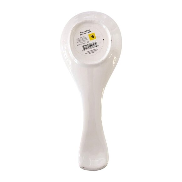 Ceramic Spoon Rest Blue Polka Dot Happiness Is Homemade Kitchen Decor 10" - Picture 2 of 4